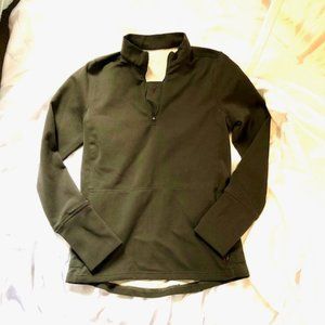 Dark Gray Boys Irideon Long-sleeved half zip pull over shirt Size Boys Large